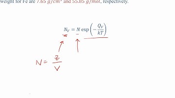 Materials science vacancies example problem