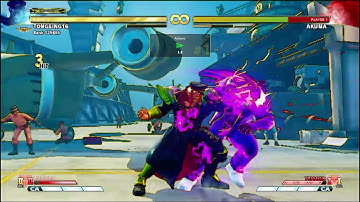 STREET FIGHTER 5 CHAMPION EDITION M. BISON V2 2 EX COMBO ( TRAINING MODE ) ARCADE STICK MODE