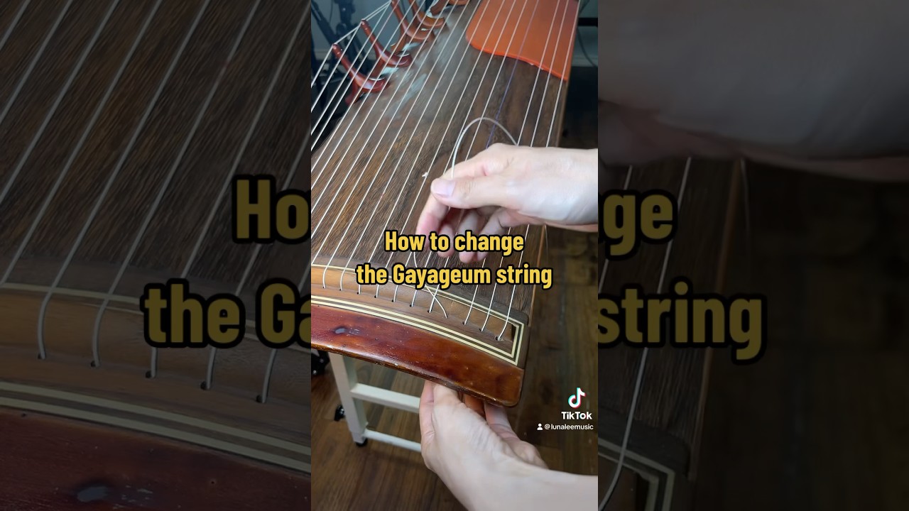 How to change the Gayageum string #culture #gayageum #가야금