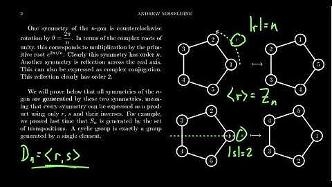 Standard Notation for the Dihedral Group