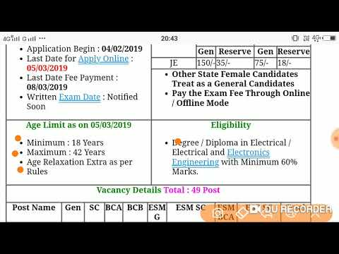 Hssc JE Online Form