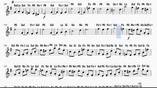 Waltz Nº 2 de Shostakovich Partitura con Notas Flauta Violín Oboe chords