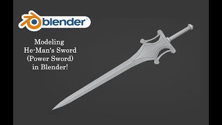 Blender Low Poly Modeling - He-Man's Sword (Power Sword) - Timelapse
