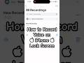 How to Record Voice on  iPhone  Lock Screen.  #RecordVoice #iPhone #LockScreen #iPhoneTrick
