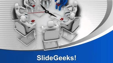 3d men sitting on conference table meeting powerpoint templates ppt backgrounds for slides 0213