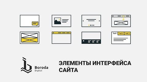 Элементы интерфейса веб сайта.