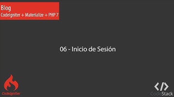 06 - Inicio de Sesión [CodeIgniter 3 - PHP 7]
