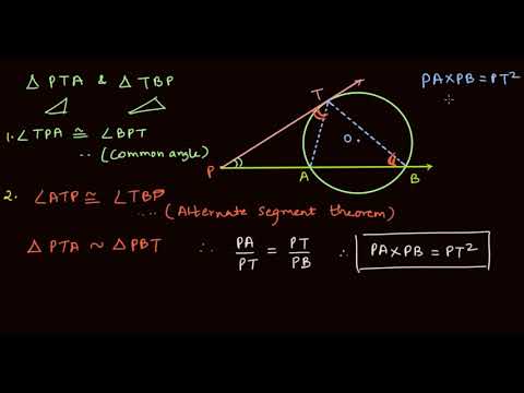 ⁣Proof : PA x PB = PT^2  | Tangents to a circle |Geometry Class X