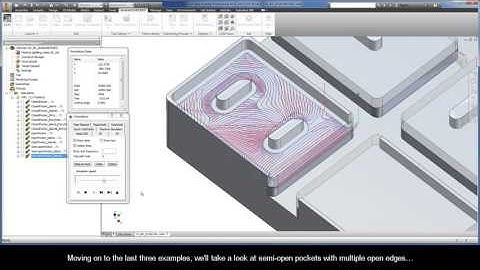 InventorCAM iMachining Getting Started - 2D Geometries: Semi-open pockets