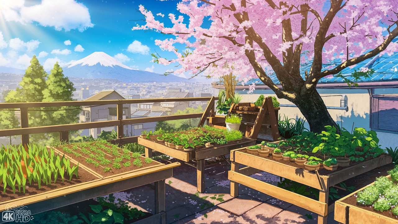 Fresh Rooftop Garden Vibes 🍃 Chill Morning Lofi 🍃 Spring Lofi Songs To Feel The Spring Breeze