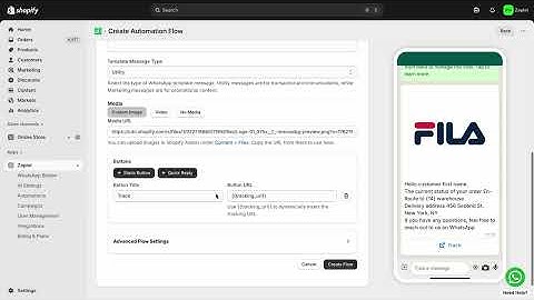 How to Create Logistics Update Flow in Zaplet | WhatsApp Order Tracking Automation for Shopify