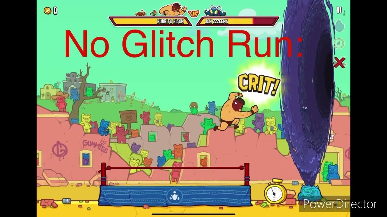 Burrito Bison Launcha Libre John Zzzena glitch run vs Normal Run