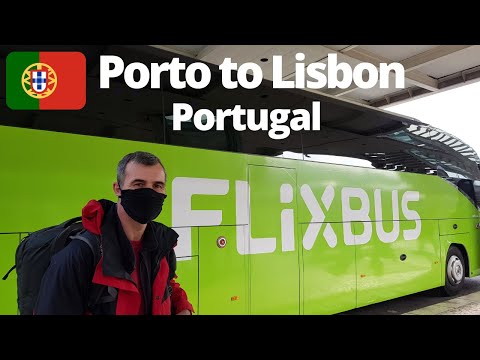 PORTO to LISBON on Flixbus Cheapest Way - Porto Apartment Tour, Viva Viagem card PORTUGAL
