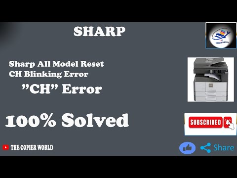 Sharp CH Blinking reset all model Error/Sharp AR 6020D Fault CH"