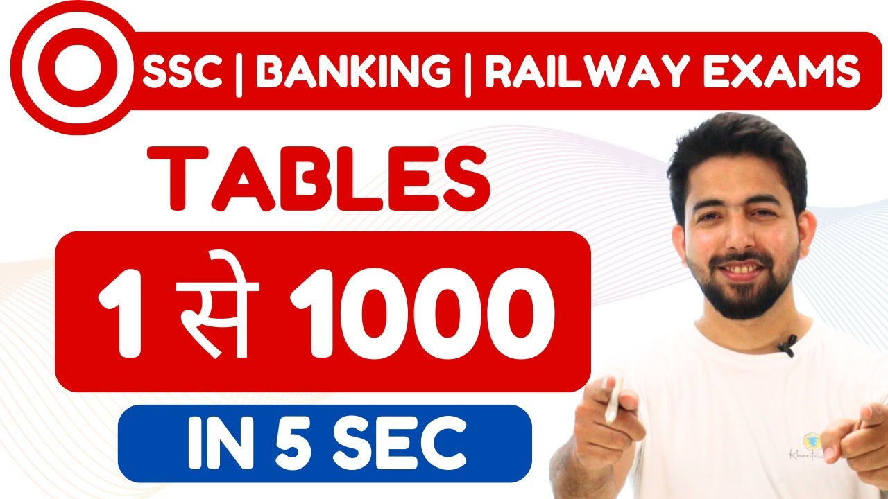 🔥Tables from 1 to 1000 | Super Trick | khantrickster