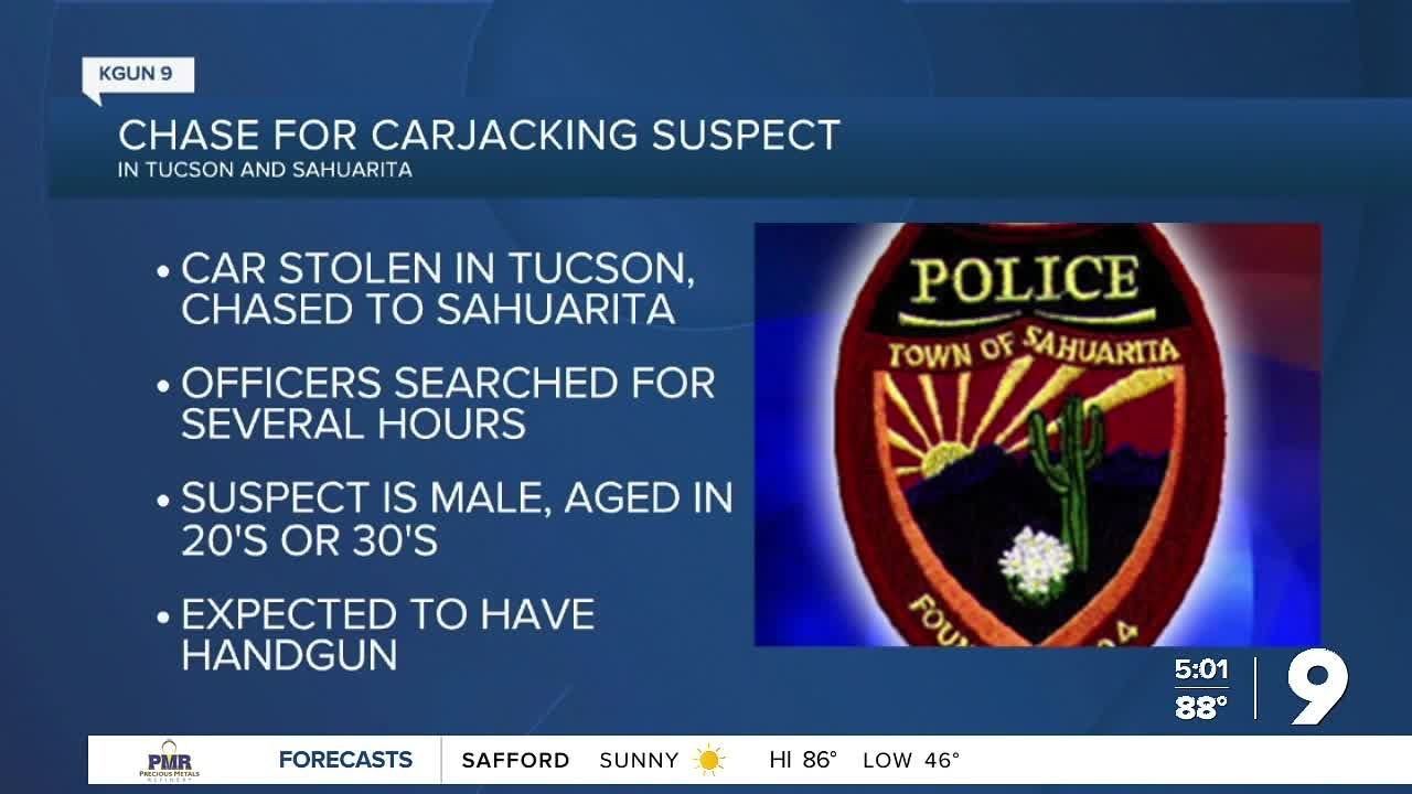 Law enforcement searching for armed suspect after carjacking and ...