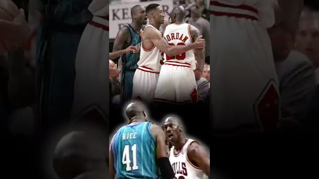 Glen Rice Provoke Jordan, Only to Be Eliminated#michaeljordan #chicagobulls #goat #rivals #nba #fyp