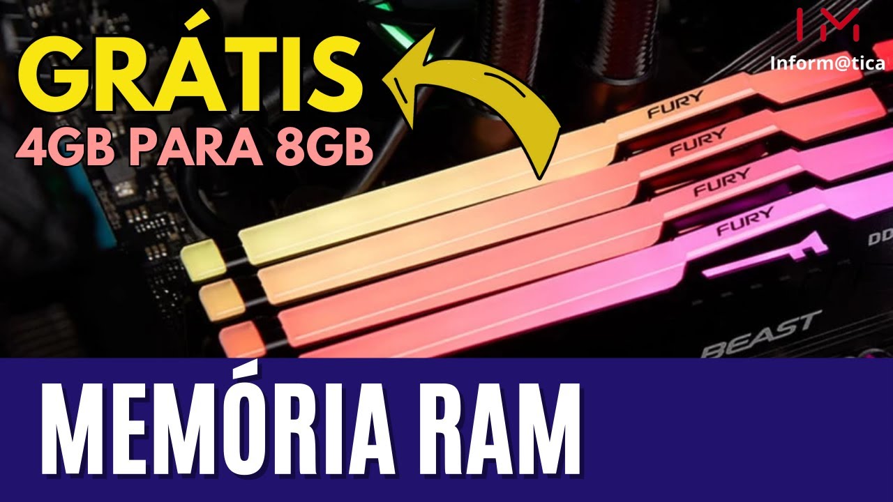 TRANSFORMA 4GB EM 8GB! AUMENTE GRATUITAMENTE A MEMÓRIA RAM DO PC ...