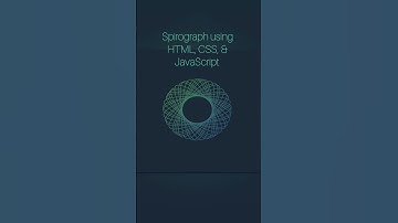 Spirograph using HTML, CSS, and JavaScript #ai #html #css #creative #animation #design #coding