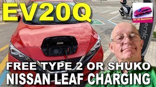 Type 2 or Shuko Free Charging Nissan Leaf