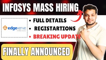 Breaking Infosys (Edgeverve) Mass Hiring Announced | Off Campus Job Drive For Freshers | Urgent