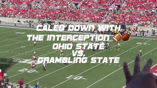 Celebrity Caleb Downs with the Interception. 🏈🌰 Ohio State Vs. Grambling State Profile