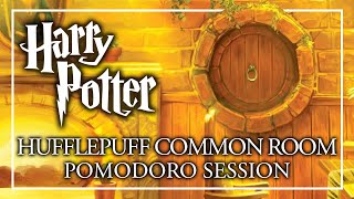 STUDY in the HUFFLEPUFF COMMON ROOM - Pomodoro Session - Harry Potter ASMR