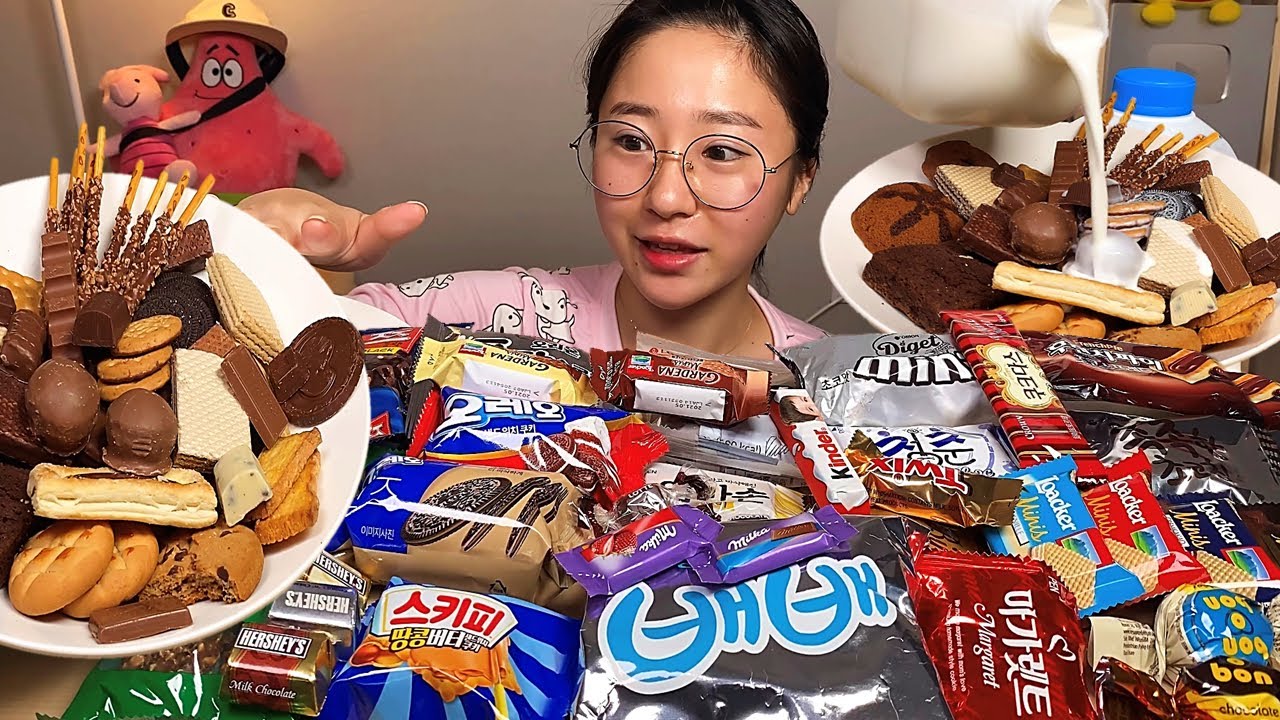 집에 있는 과자와 초콜렛들로 과자탕 먹방 Dessert Mukbang
