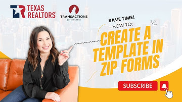 Save Time in Zip Forms! How To: Create a Template
