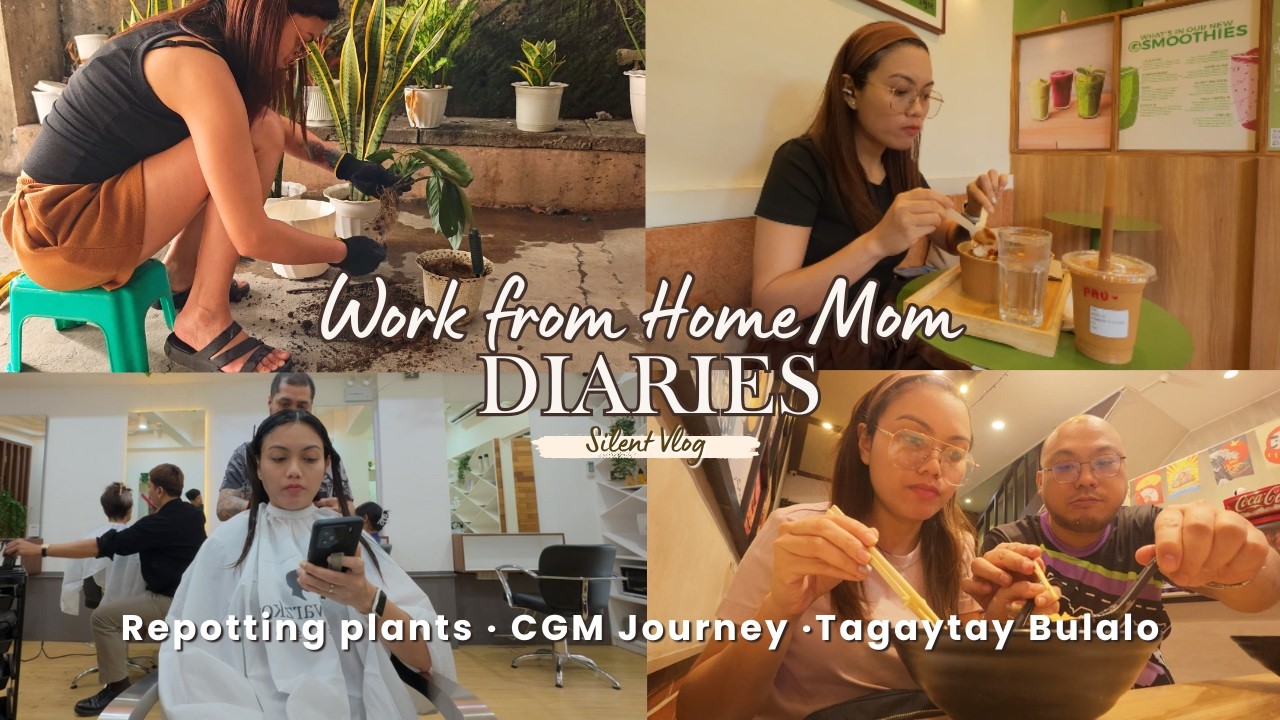 Repotting my plant, Starting CGM, Tagaytay Bulalo  | WFH Mom Diaries