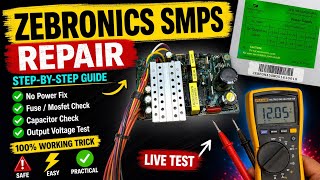 {75} CG 8010 IC Based SMPS Repair Full Guide 🔧 Zebronics Dead Power Supply Fix Step by Step
