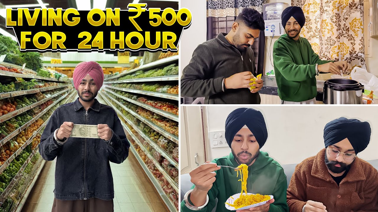 LIVING ON 500₹ FOR 24 HOURS - 3 DIN BAS 500₹ TE MOHALI REHNA BHUT AUKHA😱 - BEING BRAND
