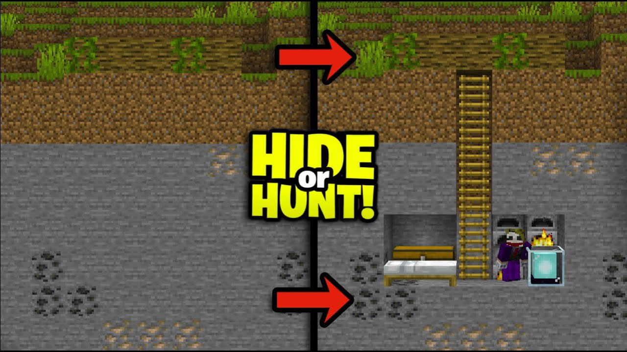 I Made a SECRET Log Base In Minecraft (Hide or Hunt)