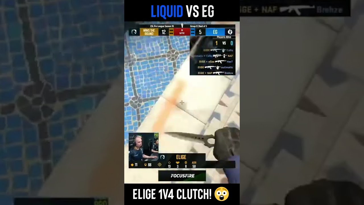 1v4 clutch by EliGE 😲 