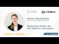 Xenia Gordienko showcases ETRO Construction's 4D site logistics simulation on cmBuilder.io
