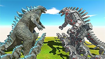 Legendary Godzilla War | Growing Godzilla 2014 vs  Growing Mechagodzilla Size Comparison | ARBS