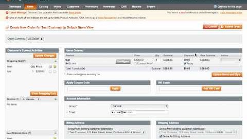 Magento: How To Place an Order from the Admin Interface