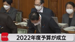 2022年度予算が成立（2022年3月22日）