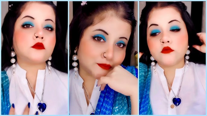 MADE YOU LOOK BY MEGHAN TRAINOR GUCCI,LOUIS VUITTON ,VERSACE MAKEUP TUTORIAL💙(HOW  I SHOOT MY REELS) 