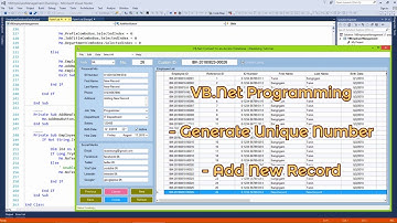 VB.Net (Part 6) How to Generate Unique Number and Add New Record