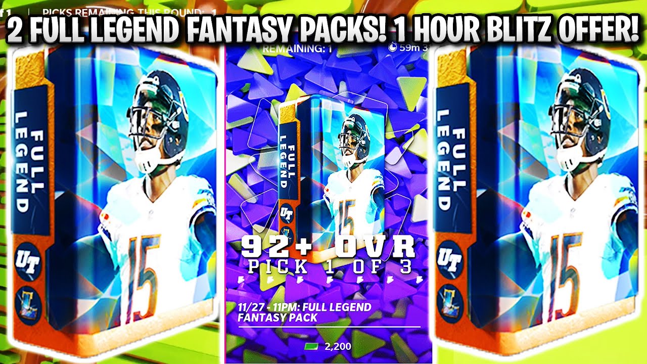 2 FULL LEGEND FANTASY PACKS! 1 HOUR FULL LEGEND PACK BLITZ OFFER! | MADDEN 22 ULTIMATE TEAM