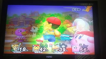 Super Smash Bros. Brawl Link (CPU) VS. Ness (CPU) VS. Olimar (CPU) VS. Kirby (CPU)