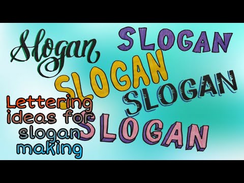 5 Lettering Ideas for Slogan Making