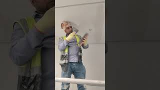 roof putty work in Saudi Arabia worker #اكسبلور #vlog #workers #mrfixit #fixup