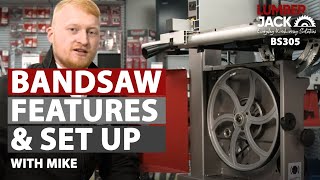 Lumberjack 14 Bandsaw Set Up Of Blade Tension, Along With Features Of The Machine Shown By Mike