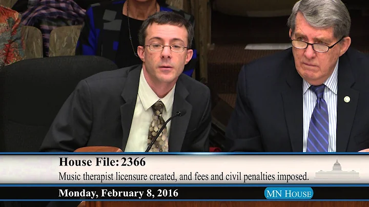 Discussion of Rep. Jerry Newton's music therapy li...