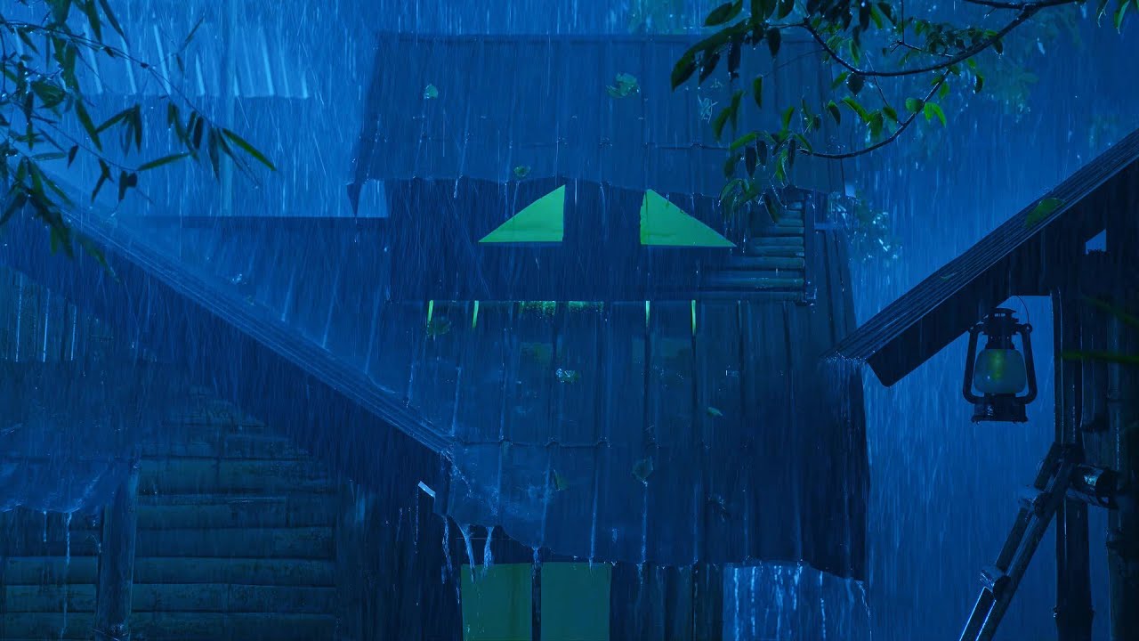 Listening for 3 Minutes & Fall into Deep Sleep | Heavy Rain White Noise on Tin Roof