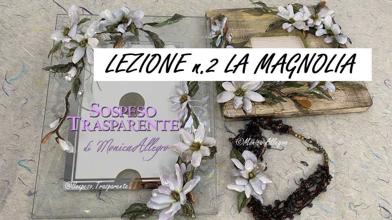 SOSPESO TRASPARENTE LEZIONE N 2  MAGNOLIA WHITE