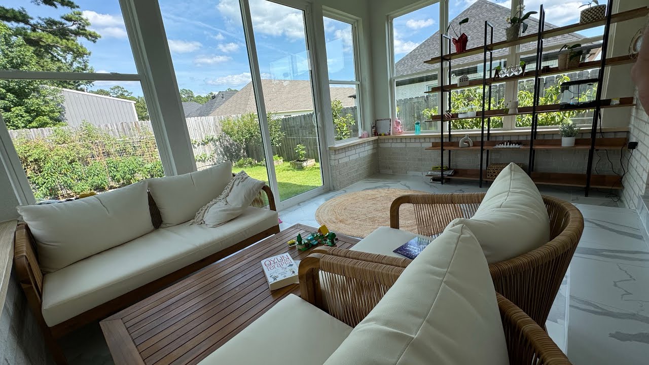 Convert covered porch to sunroom