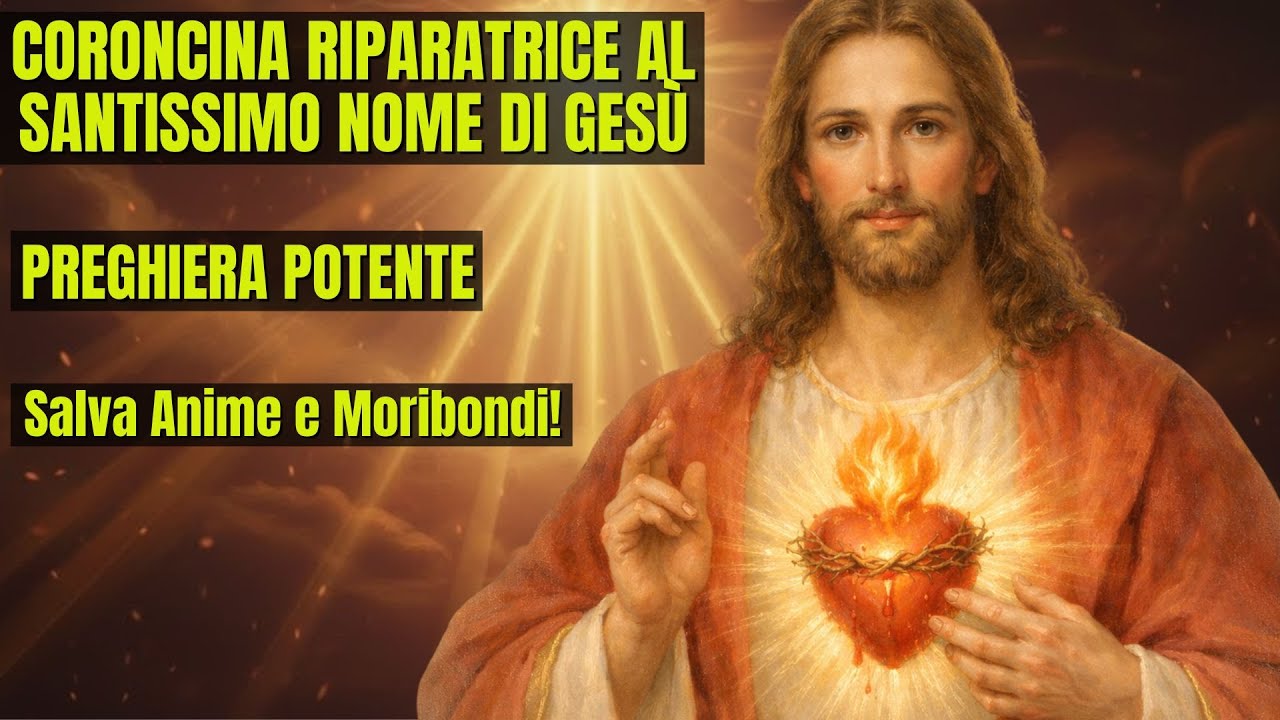 CORONCINA RIPARATRICE al Santissimo Nome di Gesù👑3 Gennaio 🔥Preghiera Potente per Salvare le Anime